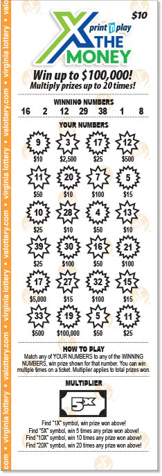 print n play x the money  10x ticket