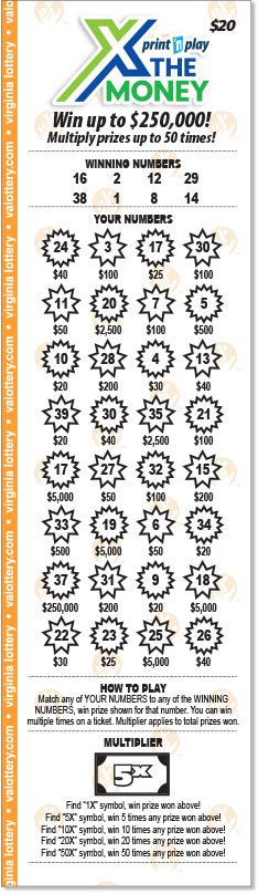 print n play x the money  20x ticket