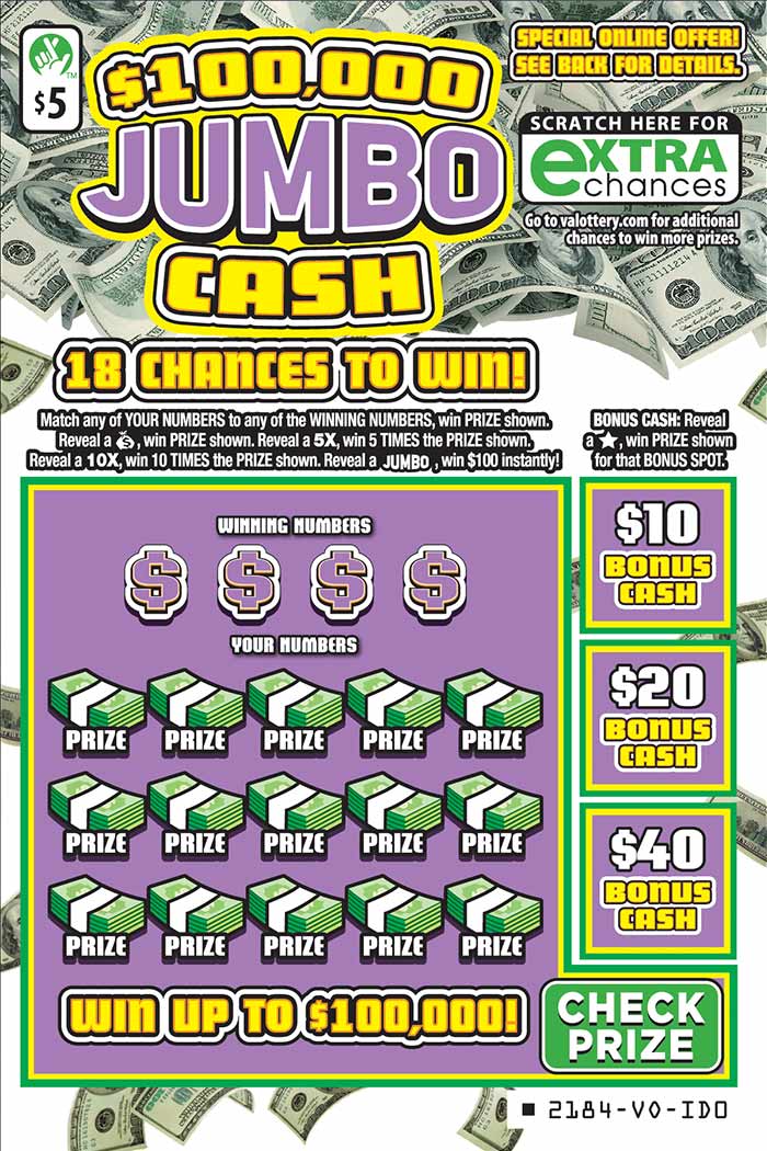 $100,000 Jumbo Cash #2184