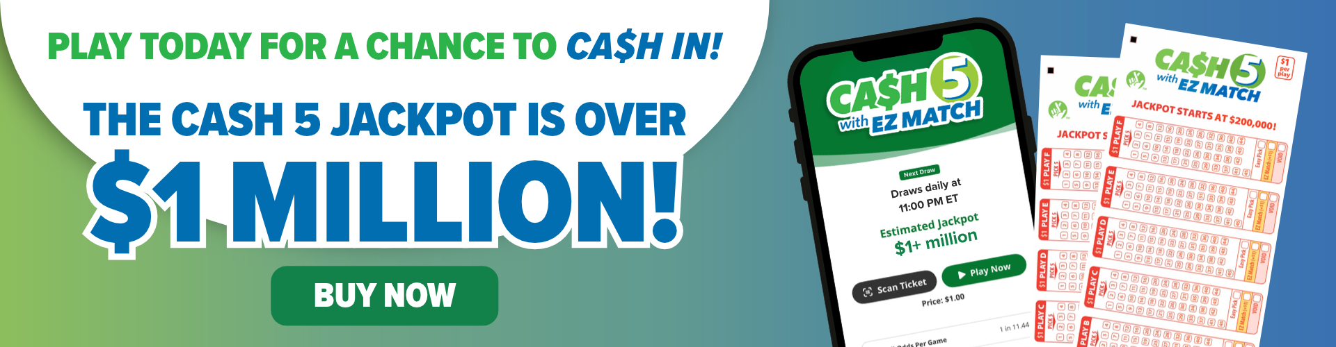 cash 5 jackpot alert
