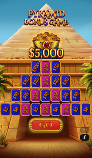 Ancient Egypt Shake Bonus screen