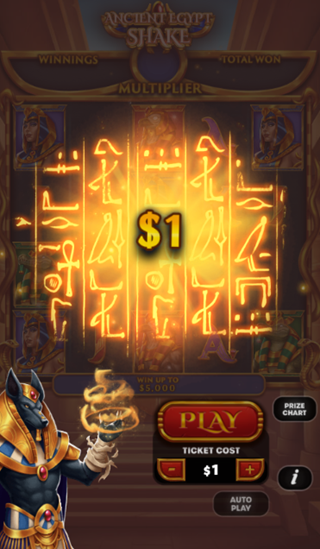 Ancient Egypt Shake Win screen
