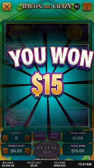 Bacon Me Crazy win screen