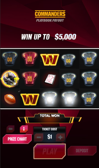 Commanders win screen