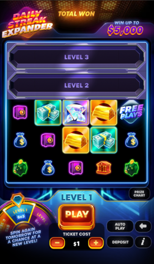 Daily Streak Expander Preplay screen