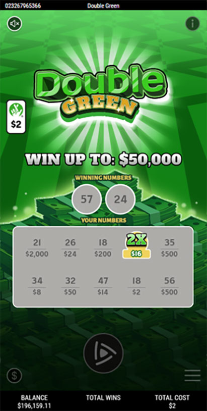 double green win screen