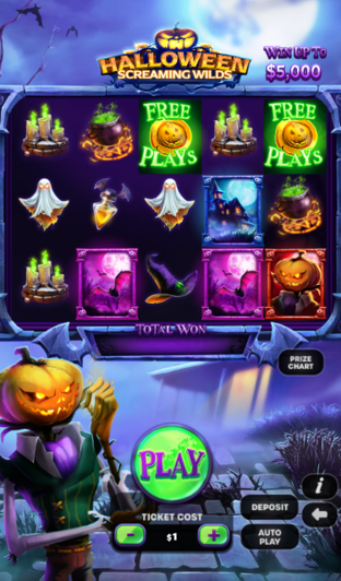 Halloween Screaming Wilds Preplay screen