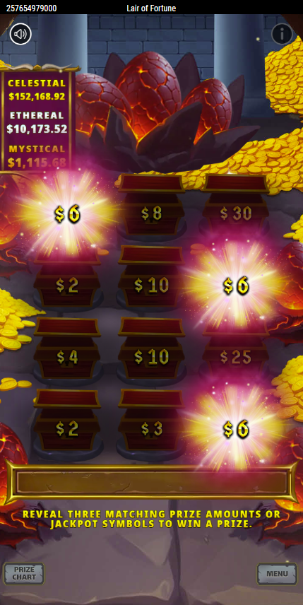 lair of fortune bonus screen
