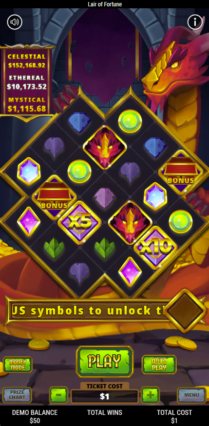 lair of fortune preplay screen
