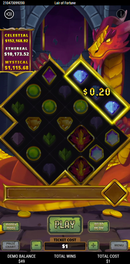 lair of fortune win screen