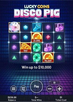 Lucky Coins Disco Pig preplay screen