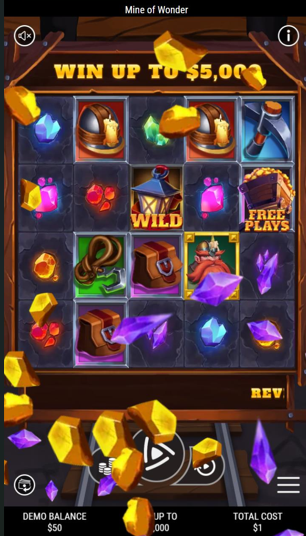 Mine of Wonder Preplay screen