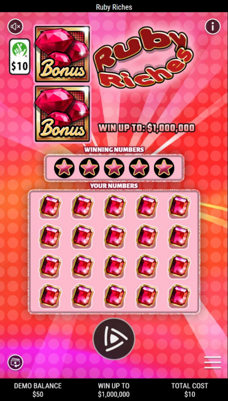ruby riches preplay screen
