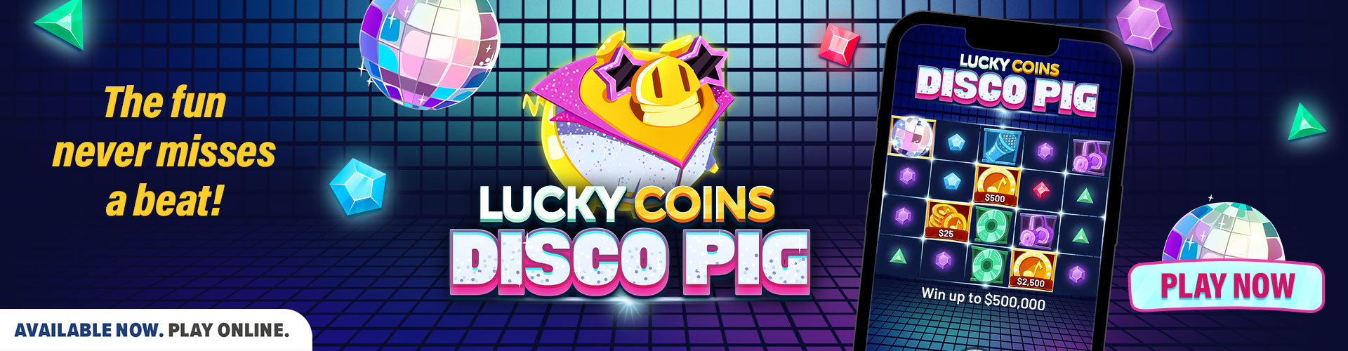 lucky coins disco pig