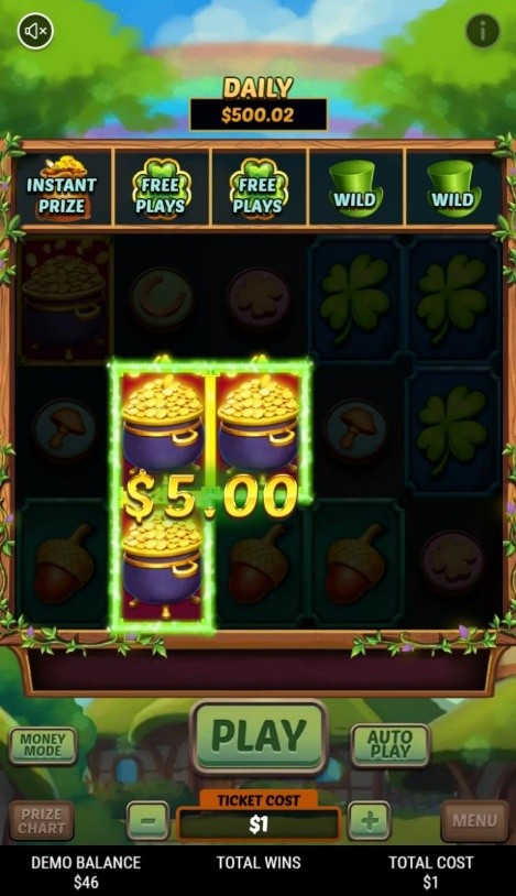 daily pot of gold win screen