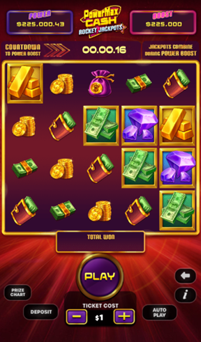 PowerMax Cash preplay screen