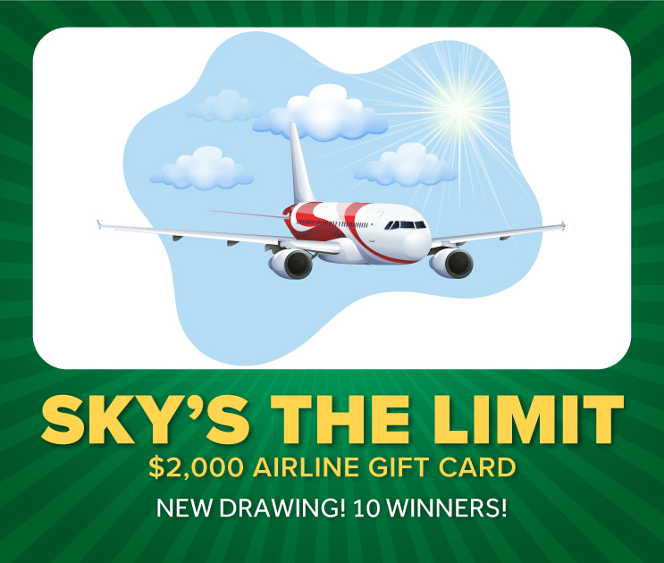 $2,000 airline gift card