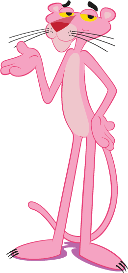pink panther hand extended here you go