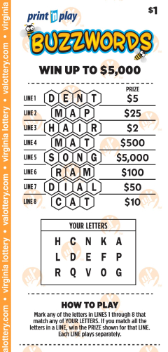 buzzwords ticket example