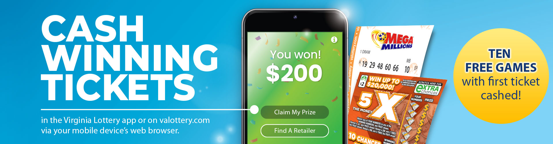 Mobile ticket cashing is here! | Virginia Lottery