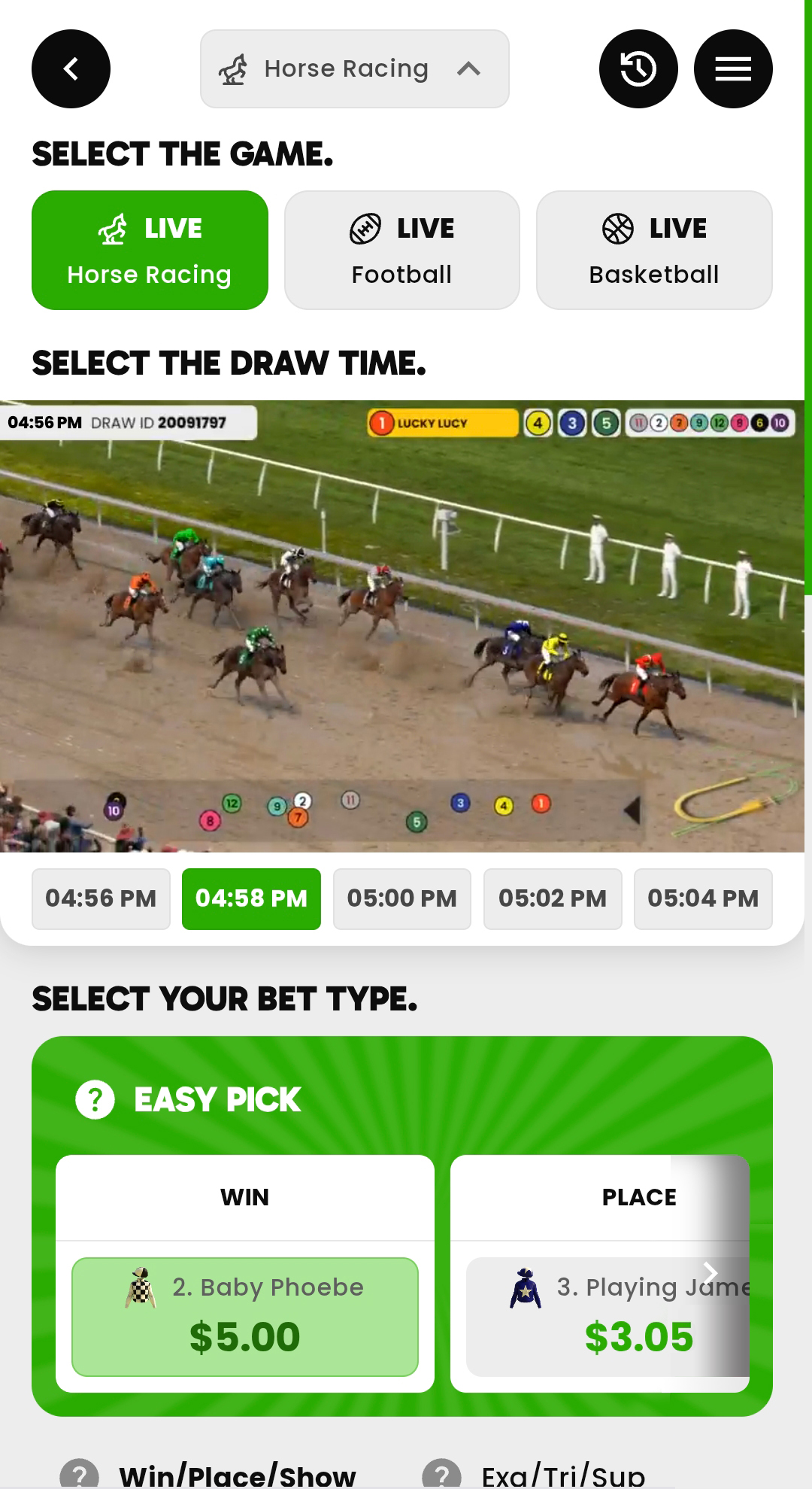 Horseracing page 1