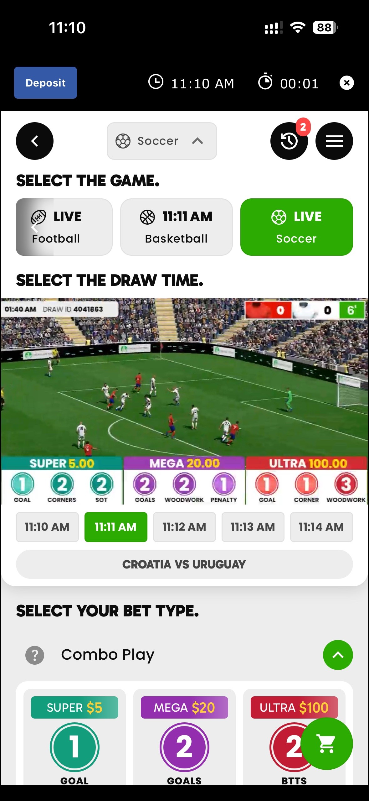 vsports soccer preplay screen