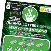 Virginia Lottery Green ticket