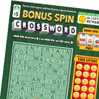 Bonus Spin Crossword ticket