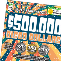 $500,000 DISCO DOLLARS scratch-off ticket