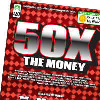 50X THE MONEY Virginia scratch-off ticket