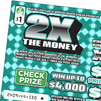 2X The Money Virginia scratch-off ticket