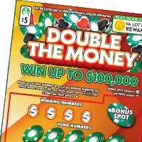 DOUBLE THE MONEY scratch-off ticket