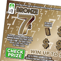 BRONZE 7S scratch-off ticket