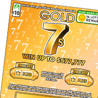 GOLD 7S scratch-off ticket