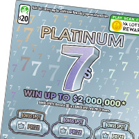 Platinum 7s scratcher ticket
