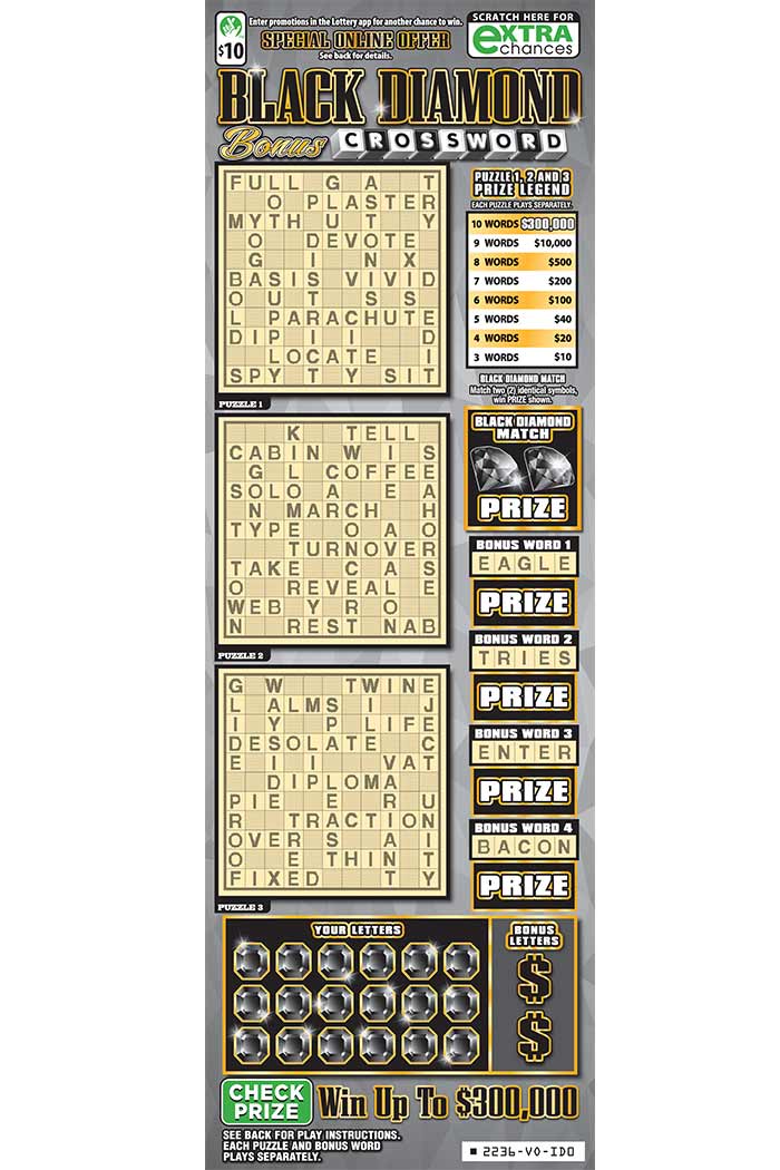 BLACK DIAMOND BONUS CROSSWORD #2236