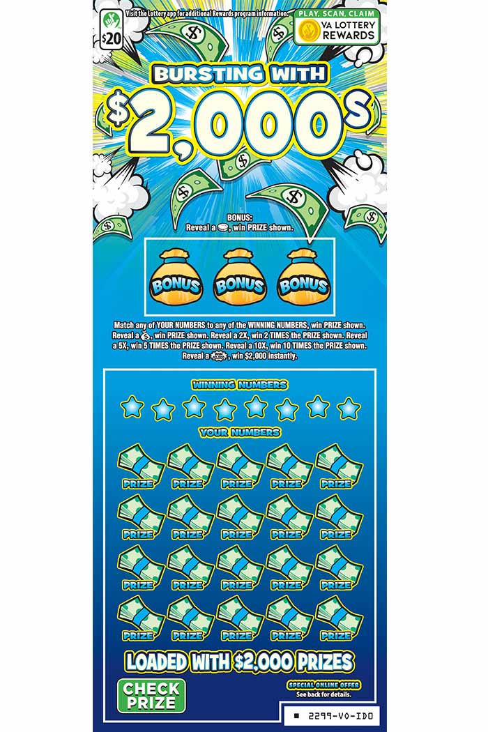 Bursting with $2,000s #2299