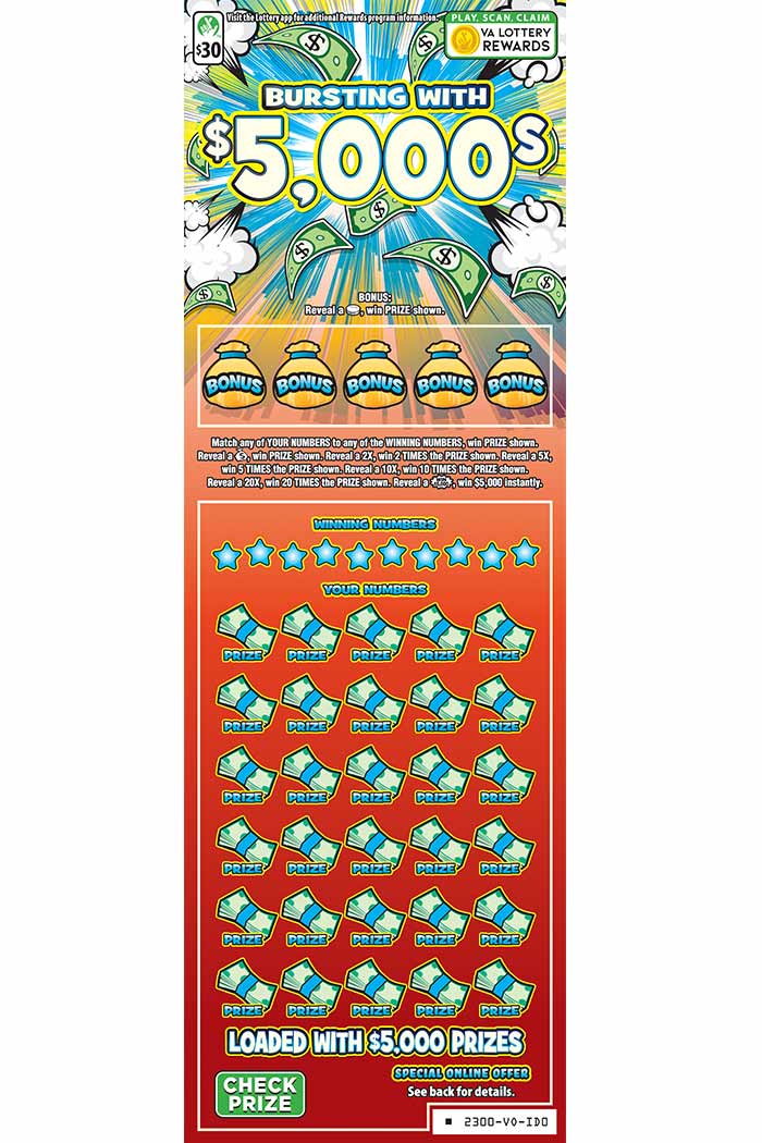 Bursting with $5,000s #2300