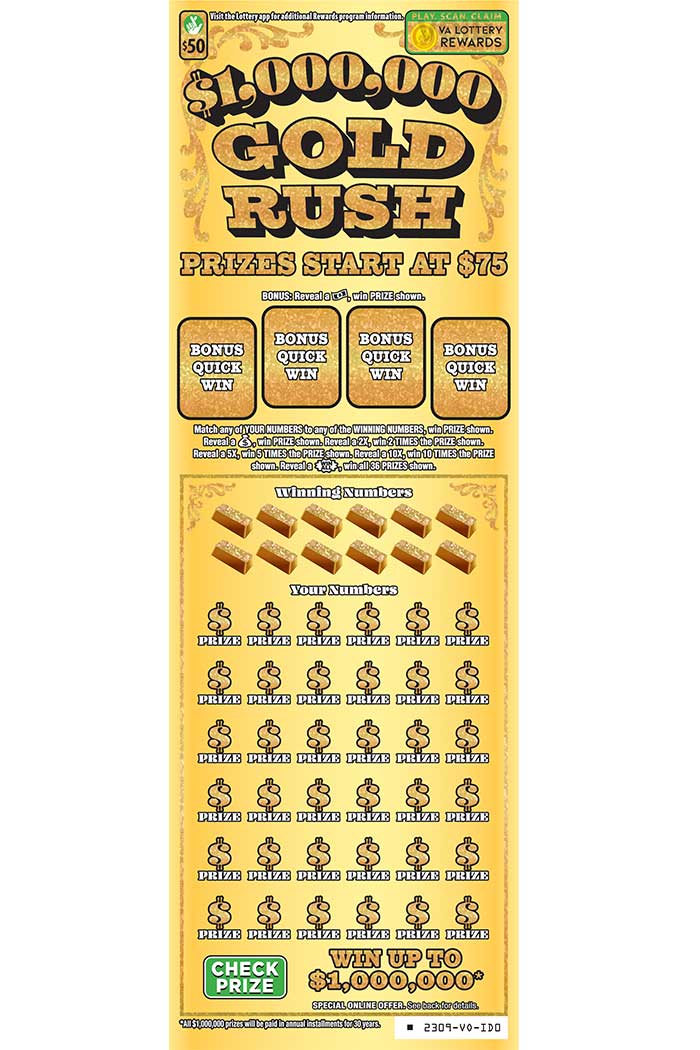 $1,000,000 GOLD RUSH #2309