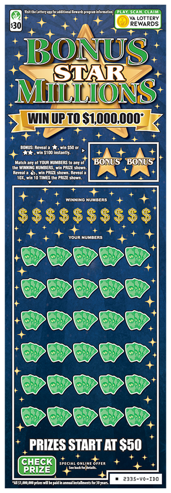 BONUS STAR MILLIONS #2335